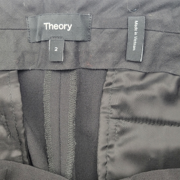 Theory Black Gabe B Jacket Virgin Wool Pant Suit Sz 2 - Picture 10 of 12